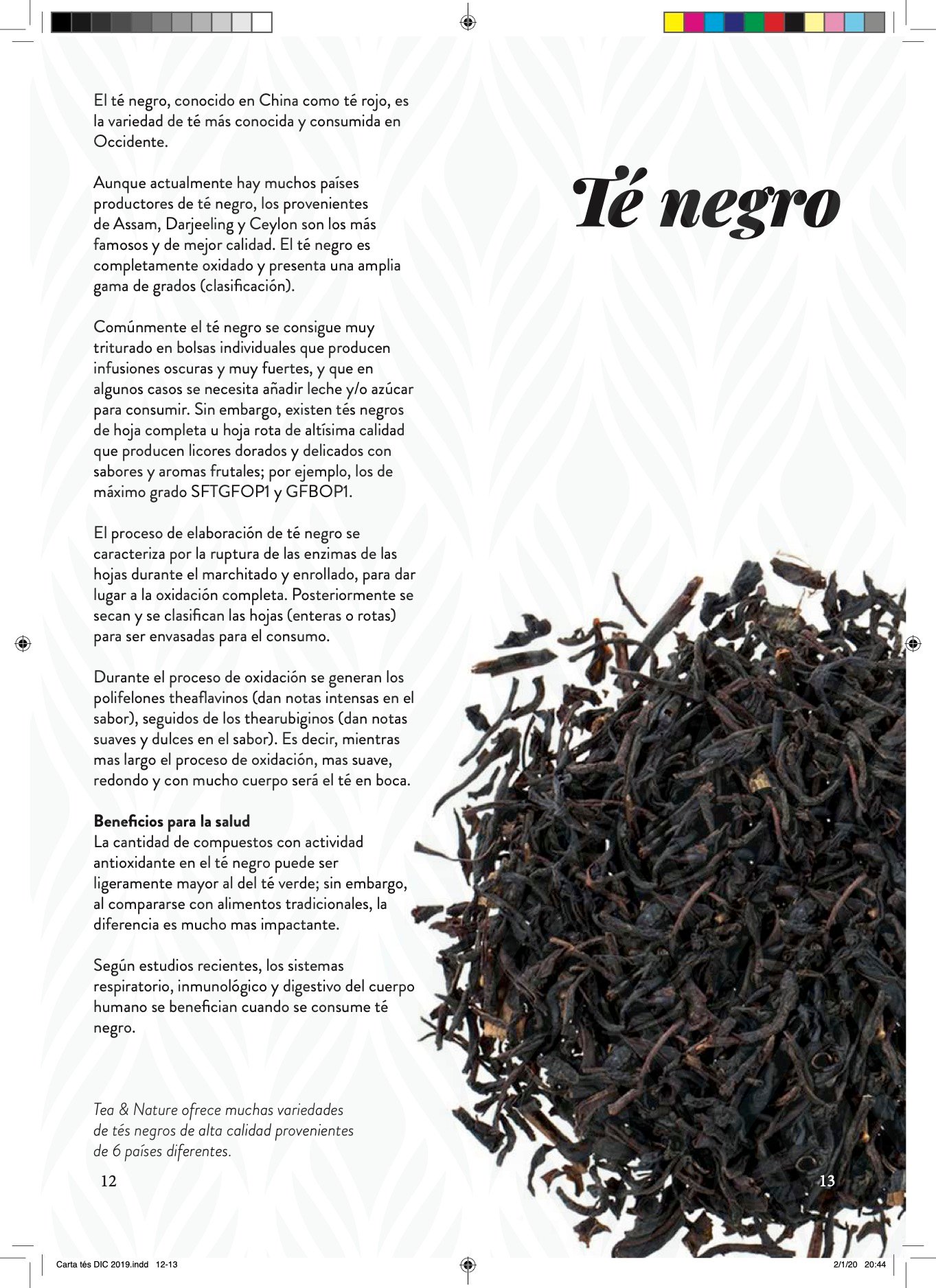 Carta de tés